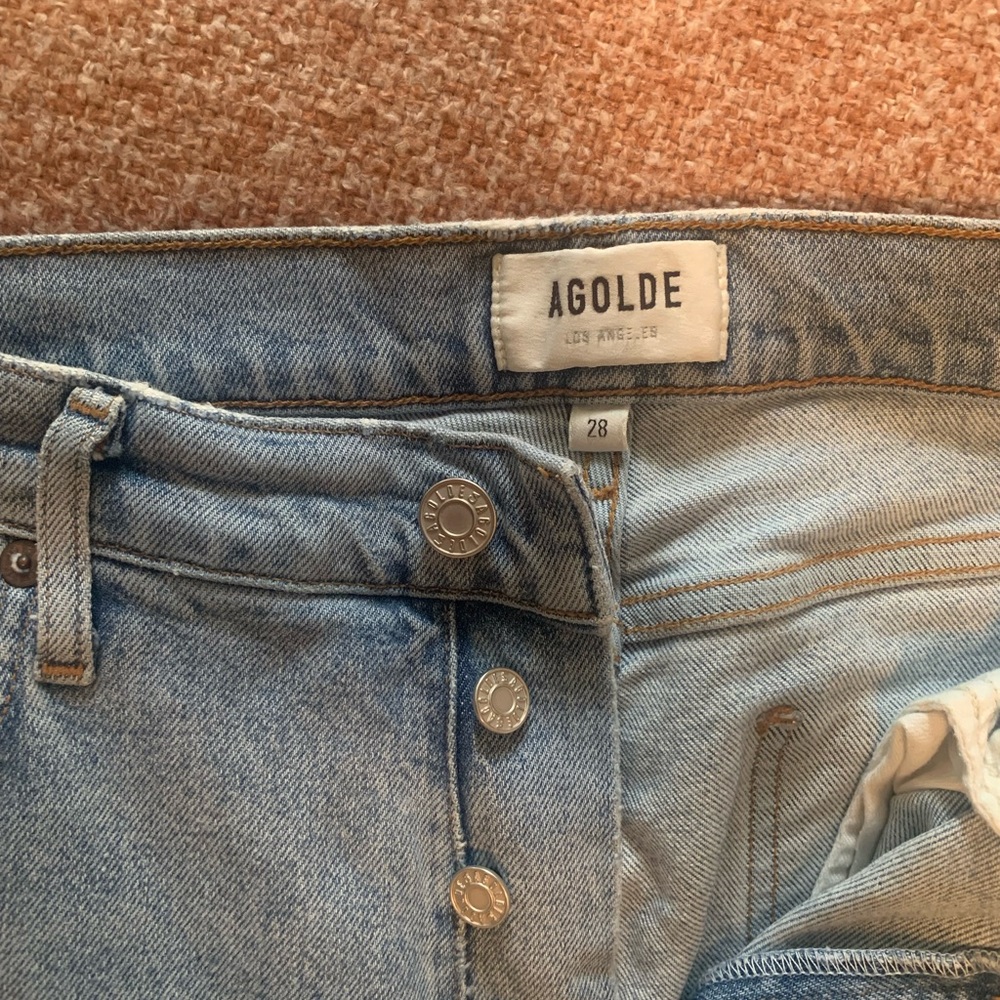 Agolde High Rise Light Blue Jeans